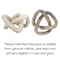 Hello Honey® 3.5" Beige Modern Decorative Marble Link Knot